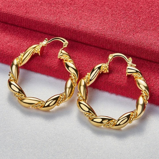 Round Twist Hoop Earrings - Bakyat Store